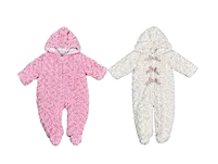 1 Piece Padded Rose Flannel Coverall